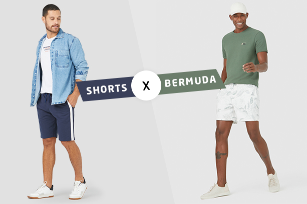 Entenda a principal diferença entre shorts e bermudas masculinas.