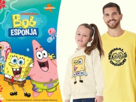 Bob Esponja estampa moletom infantil e camiseta masculina na nova coleção de Malwee e Malwee Kids