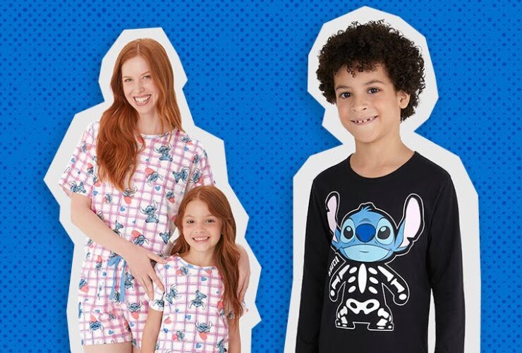 Pijamas infantis Stitch da Malwee Kids