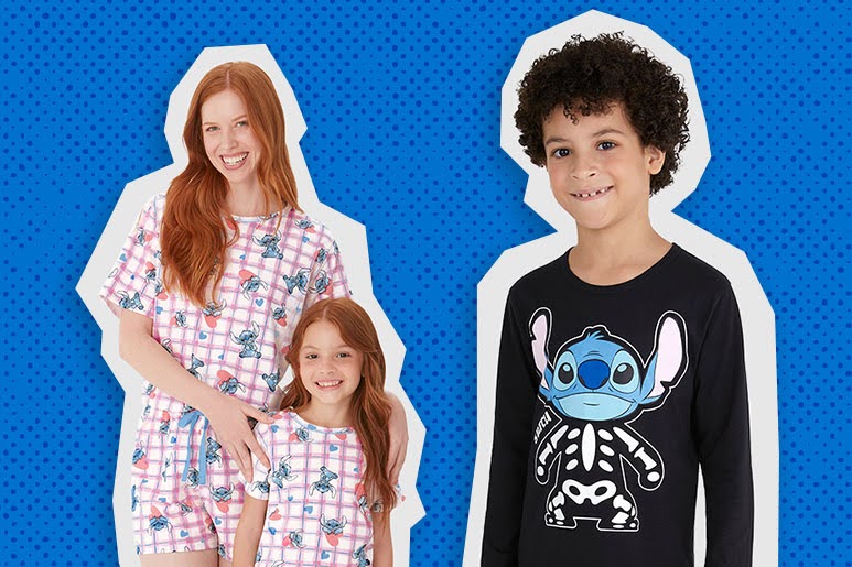 Pijamas infantis Stitch da Malwee Kids